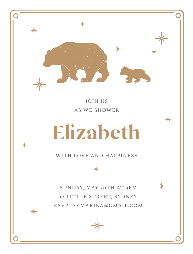 Love Beary Much - Baby Shower Invitations