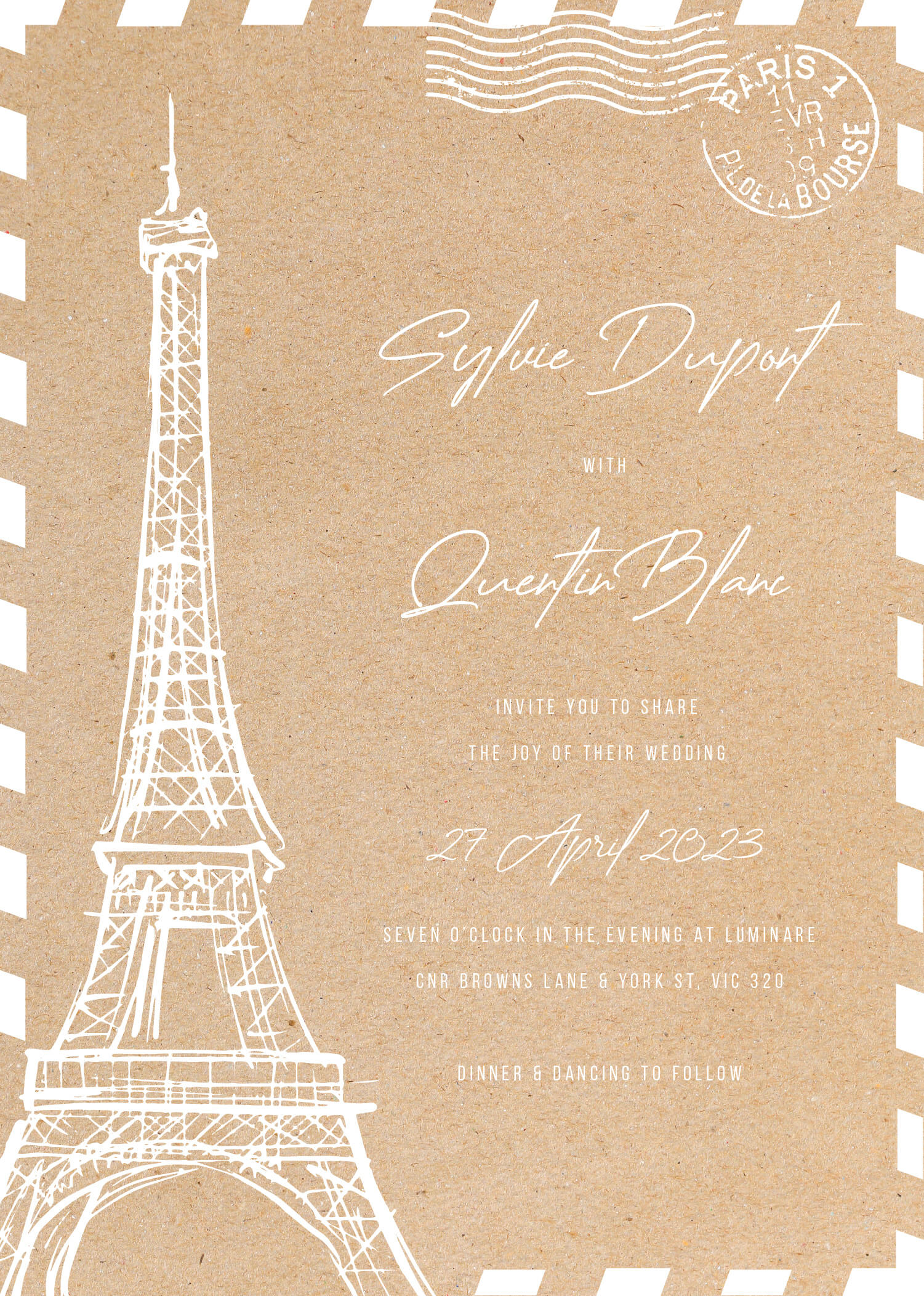 Love In Paris - Wedding Invitations