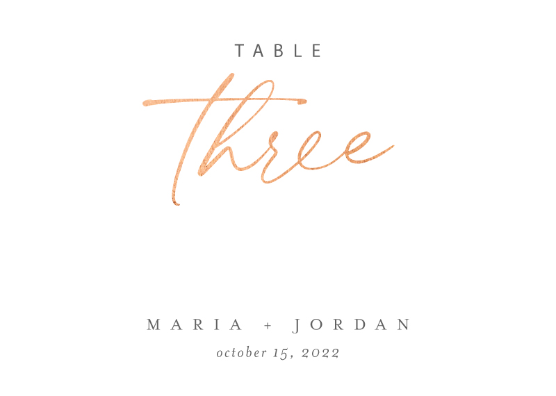 Forever Script - Table Numbers