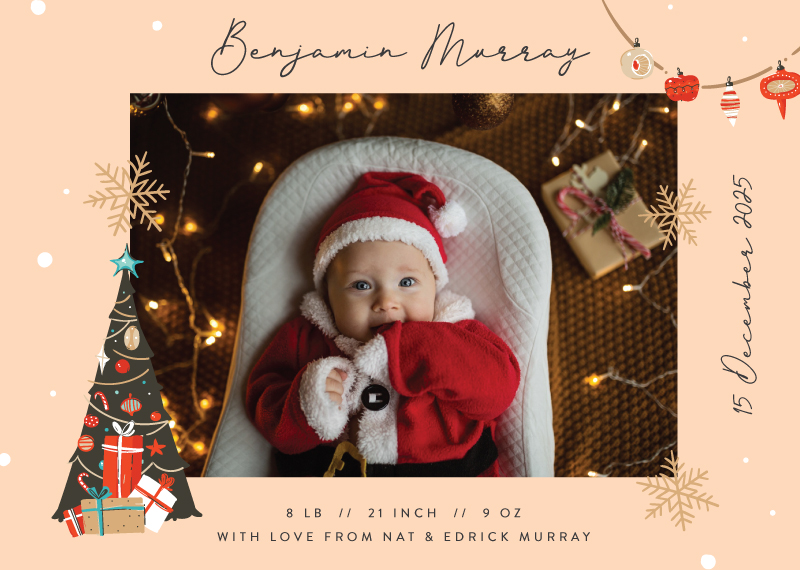 Christmas Magic - Baby Announcement