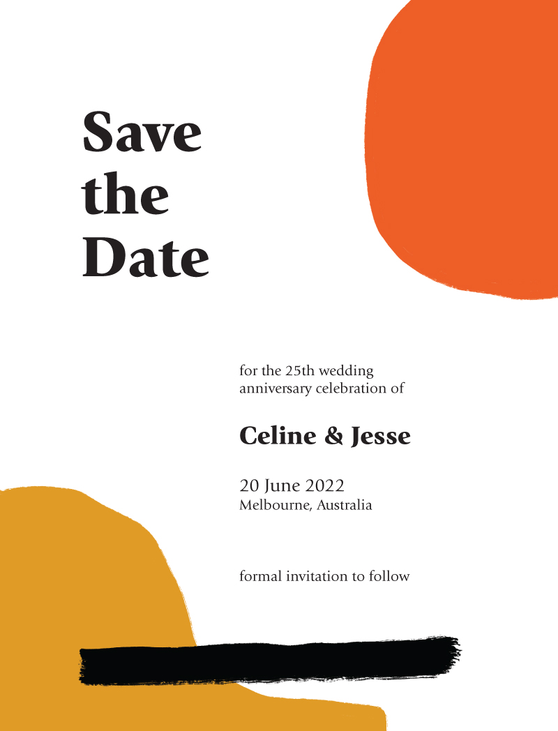 Colorful Gouache - Save The Date