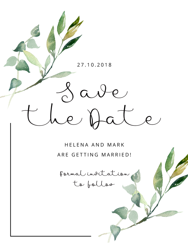 Garden Window - Save The Date