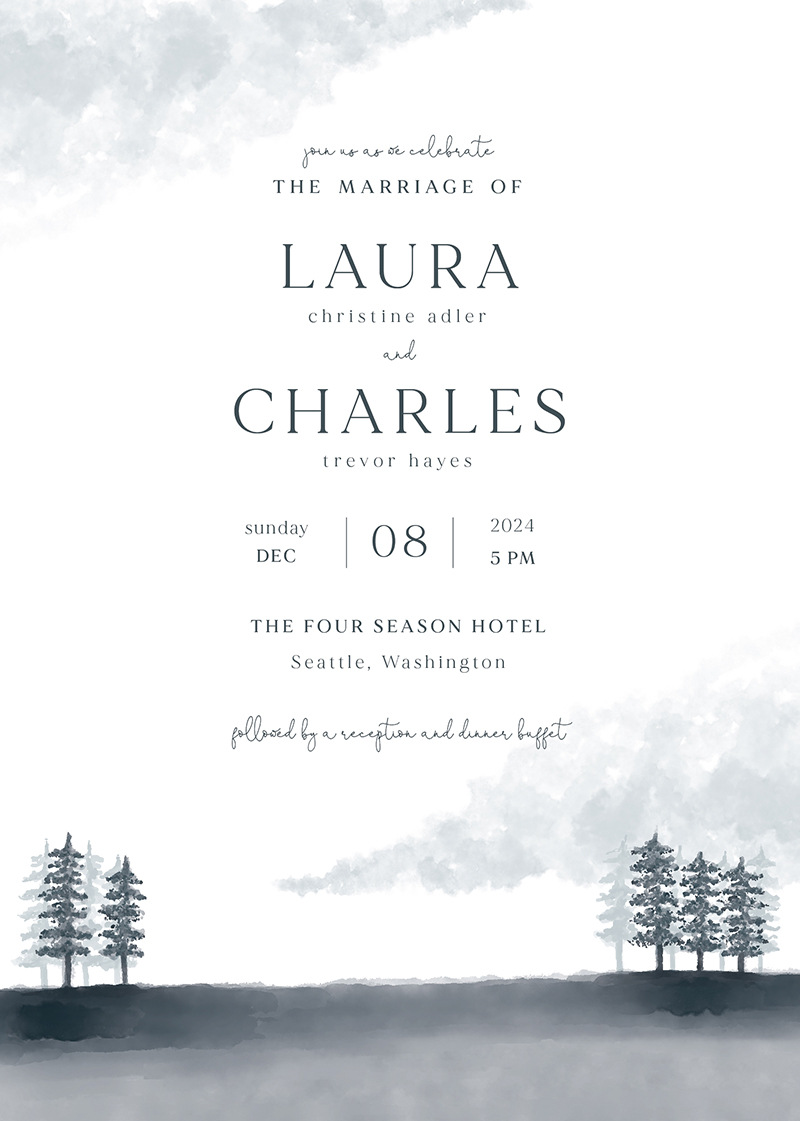 Whimsical Winter - Wedding Invitations