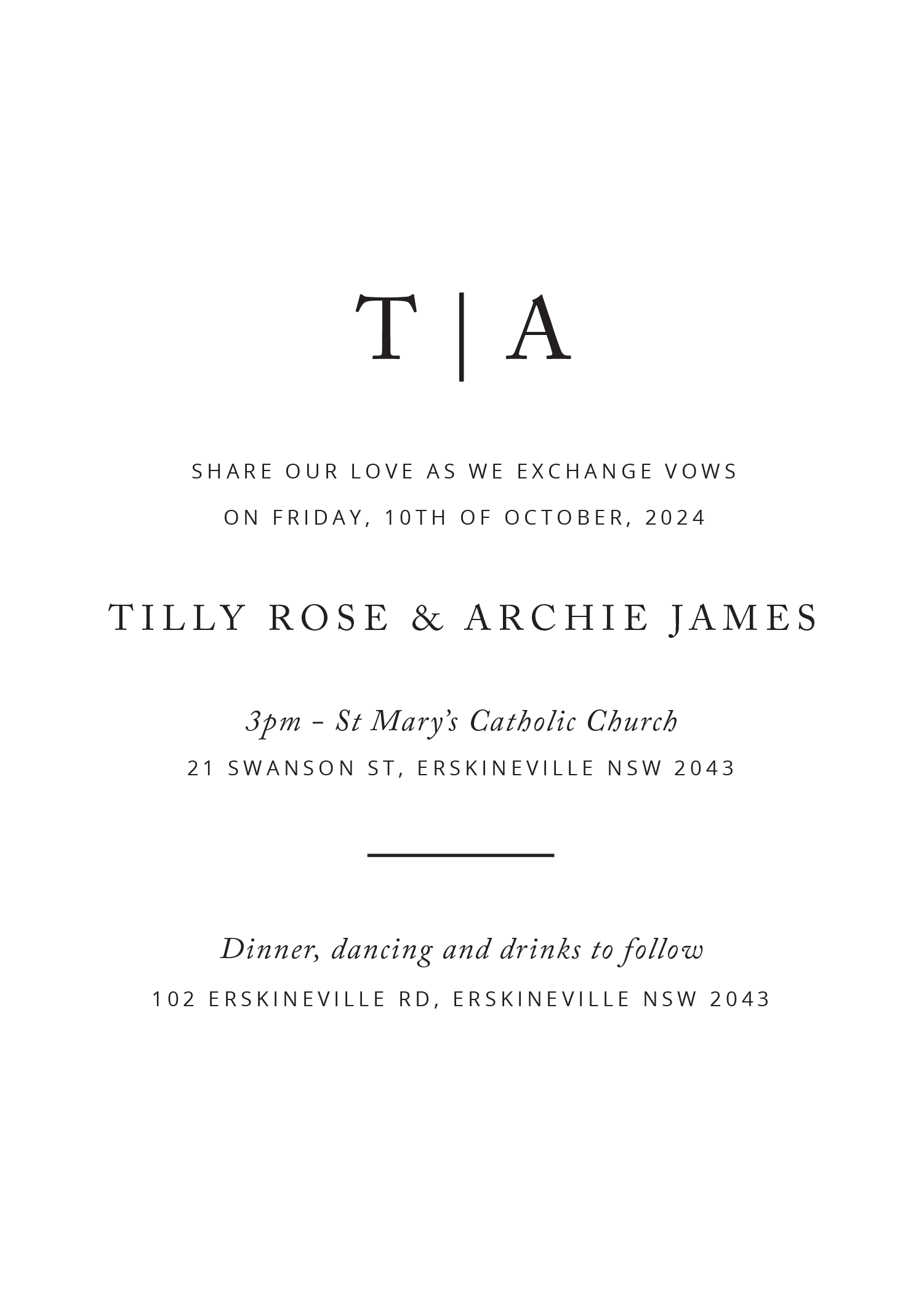 Black and White - Wedding Invitations