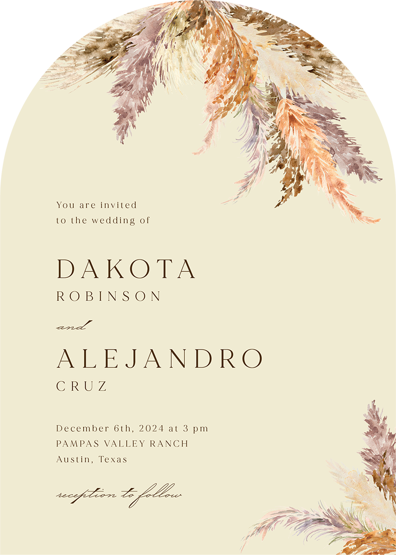 Pampas Valley - Wedding Invitations