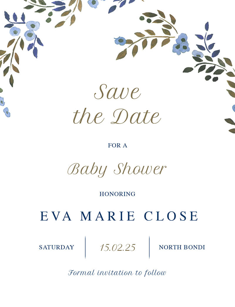 Baby's Coming - Save The Date