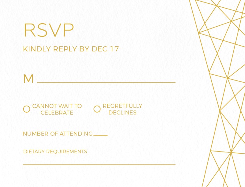 Geometric Copper - RSVP Cards