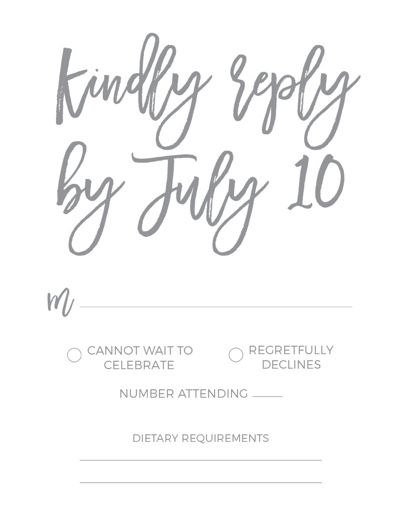 Simply Carefree - RSVP Cards