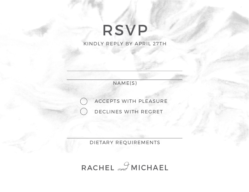 Modern Marble - RSVP Cards