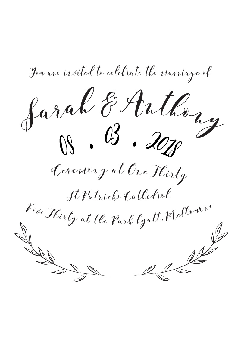 Simple Elegance - Invitations