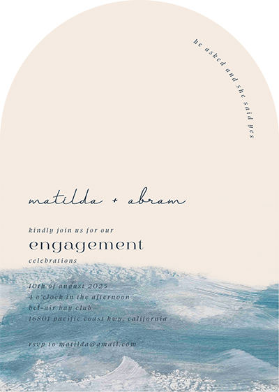 Ocean Waves - Engagement Invitations