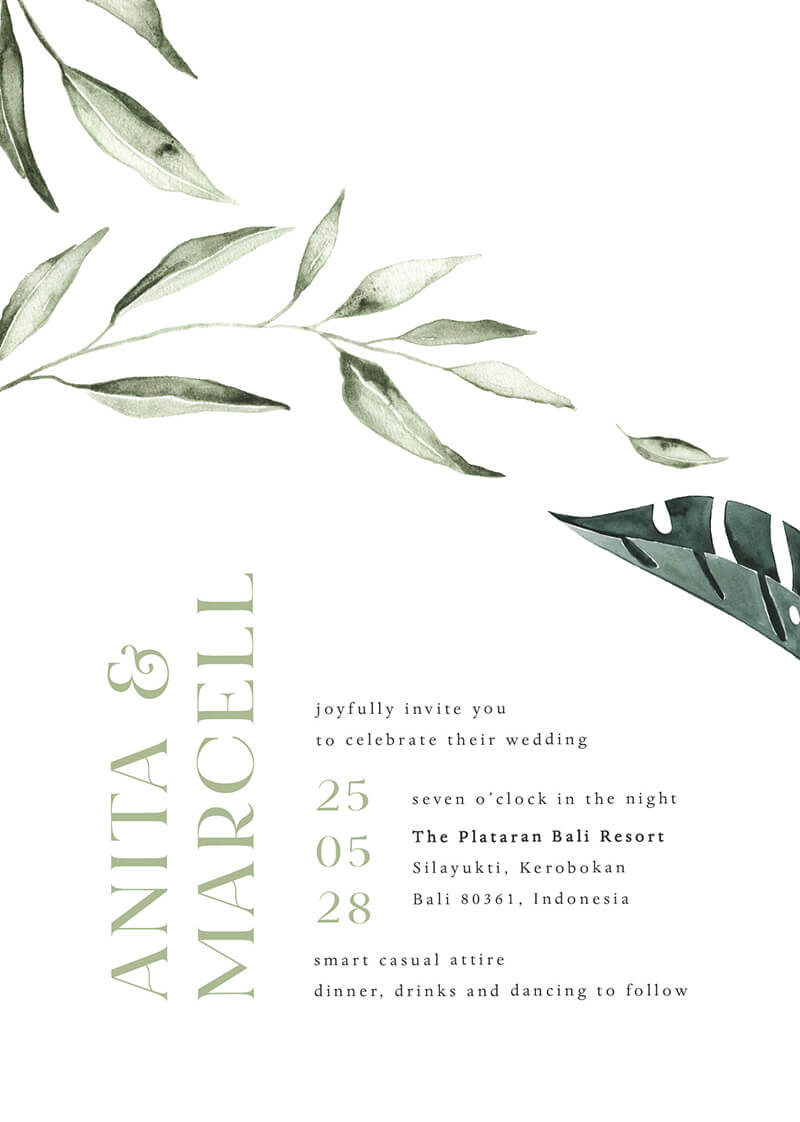 Tropical Botanical - Wedding Invitations