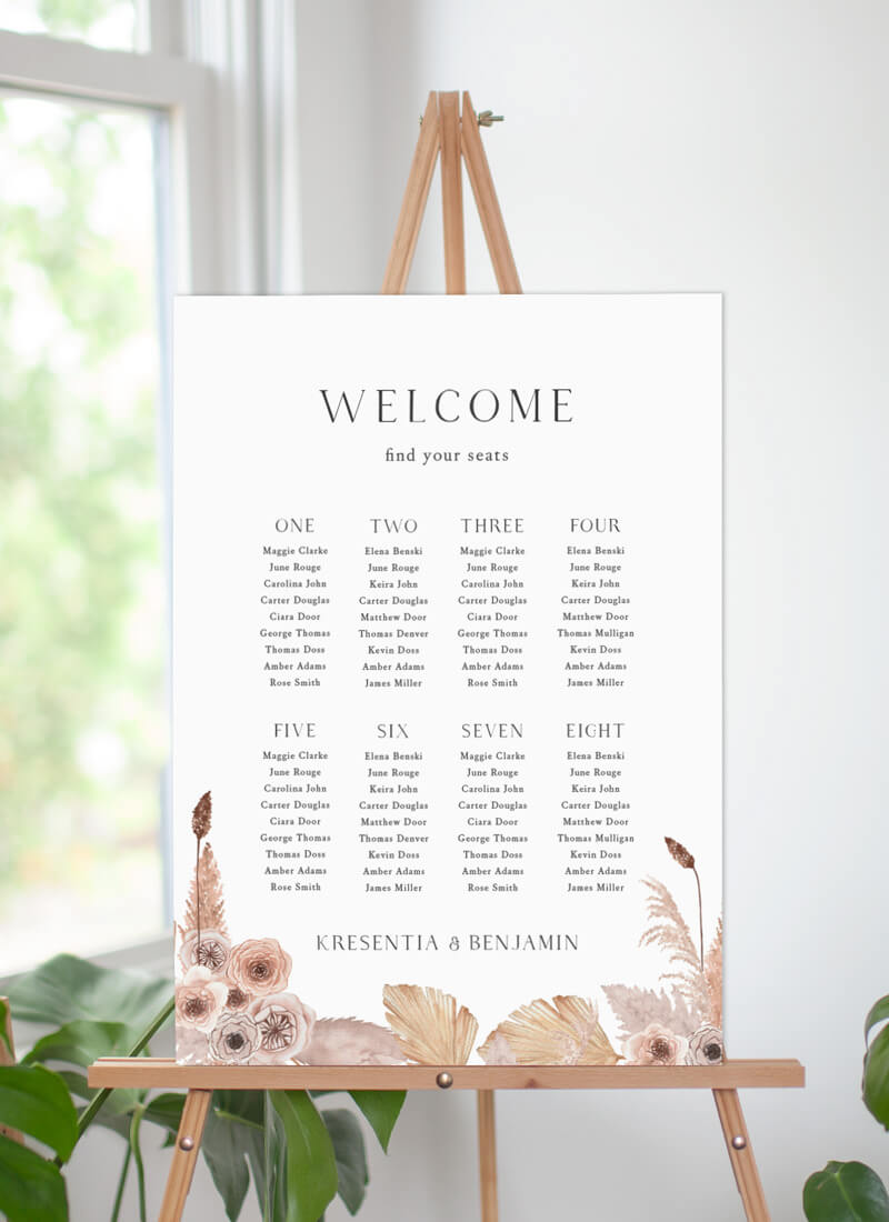 Rustic Pampas - Seating Charts