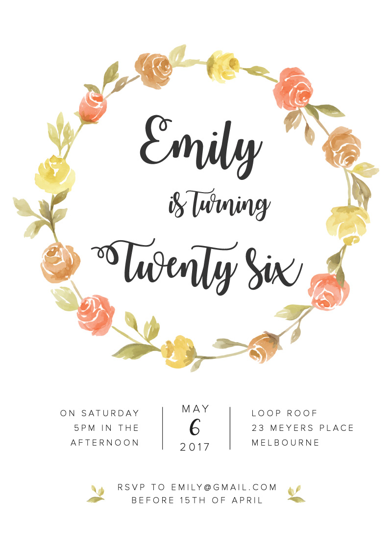 Sweet & Rustic - Birthday Invitations