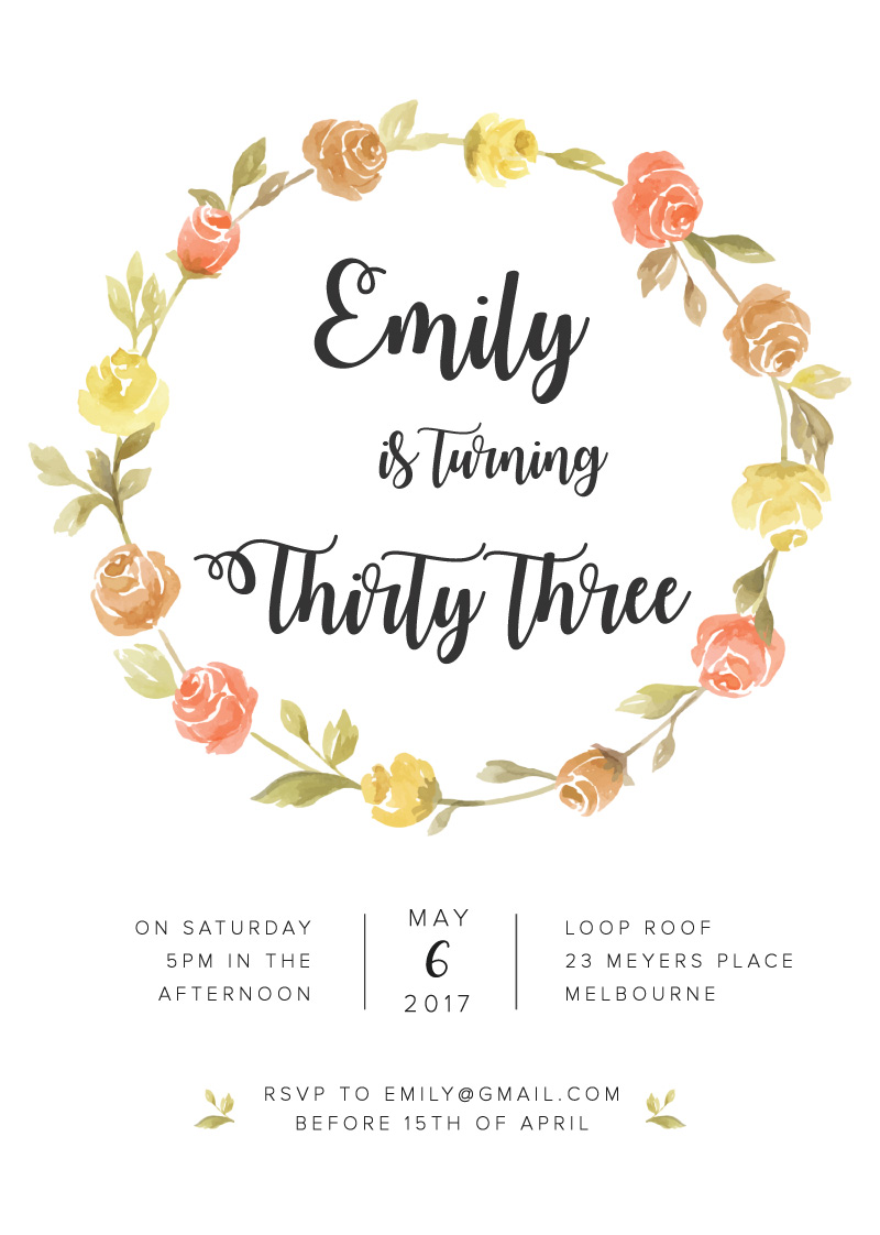 Sweet & Rustic - Birthday Invitations