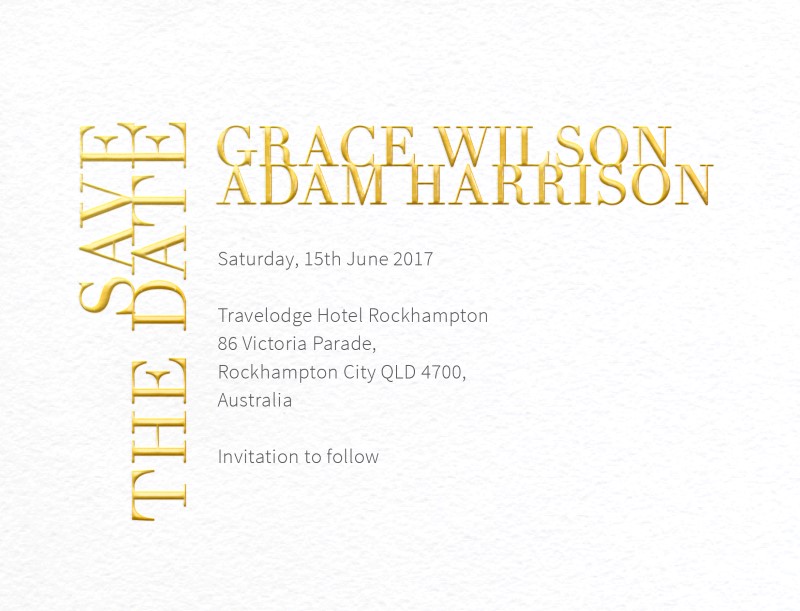 Chic Minimalist - Save The Date
