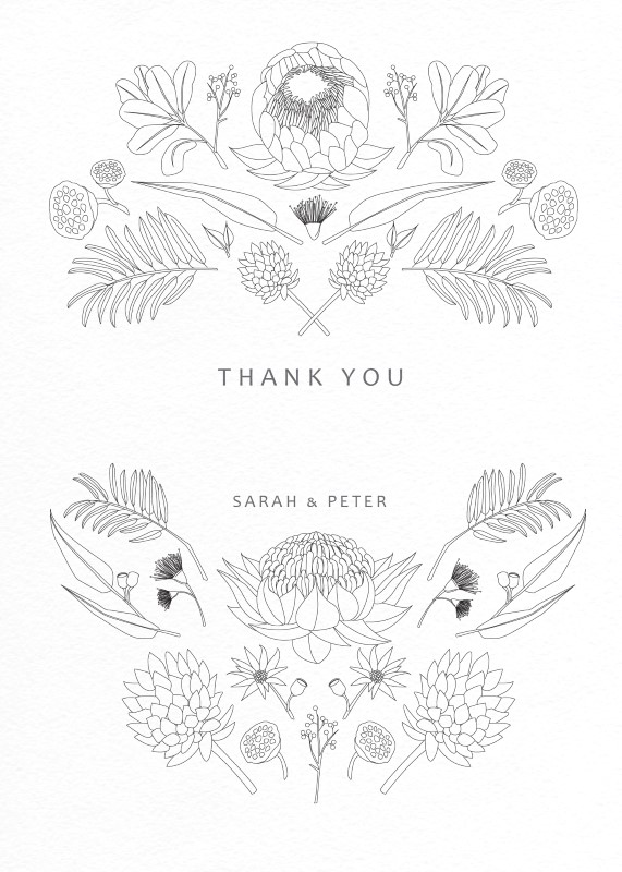 Australian Native Colour In - Thank You Cards