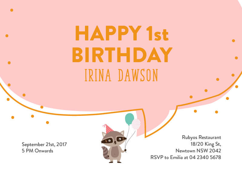 Birthday Fox - Animal Birthday Invitation