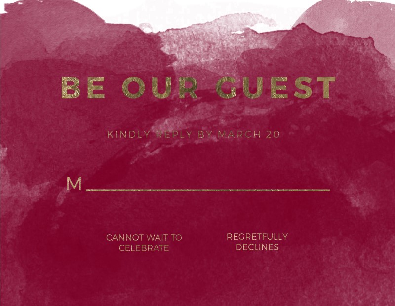 Be Our Guest - RSVP