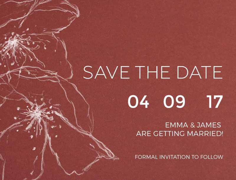 Bohemian Burgundy - Save The Date