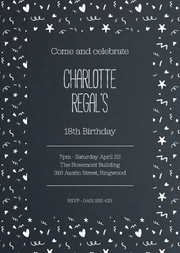 Celebration - Birthday Invitations