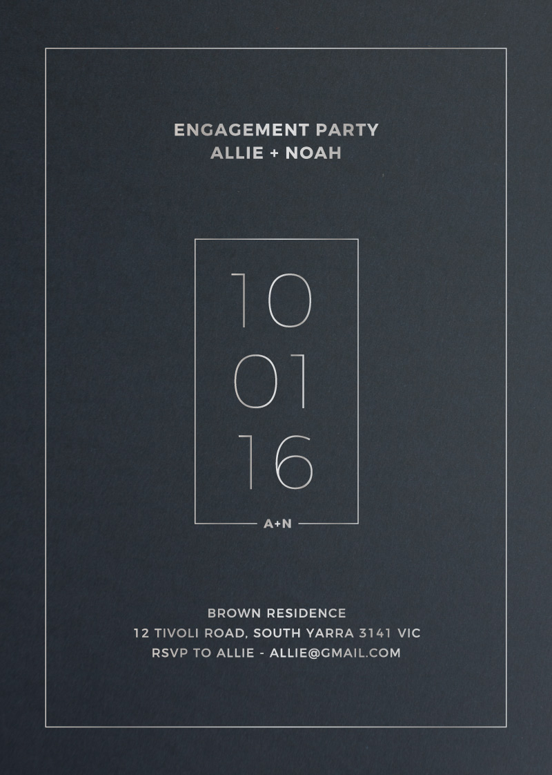 Simplicity - Engagement Invitations