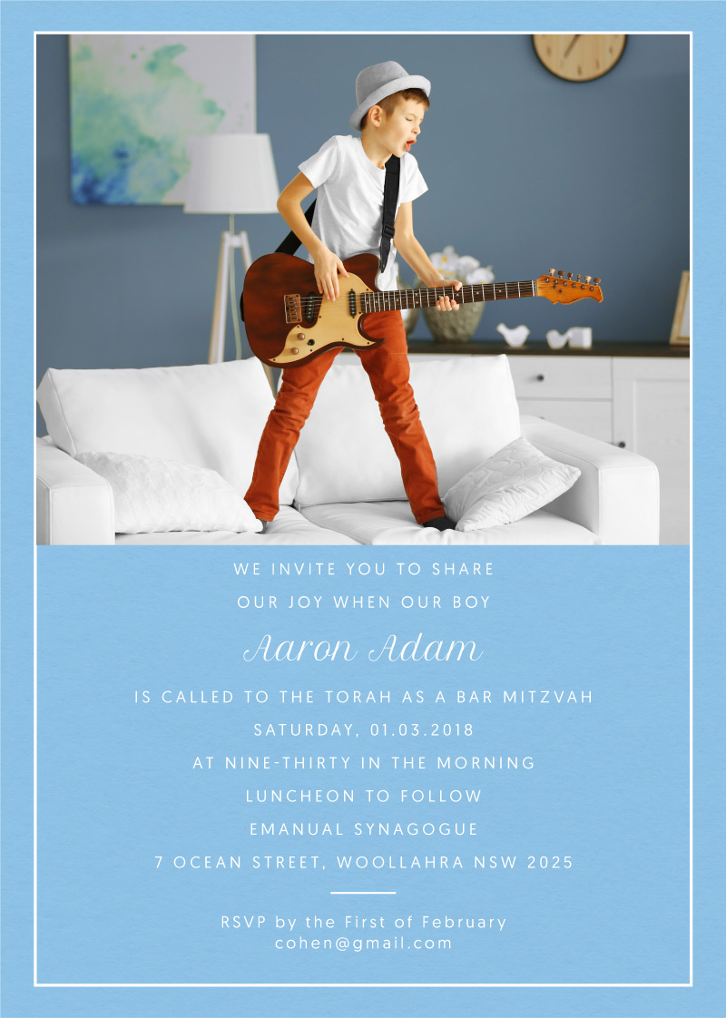 Carrisa & the Groove - Bar & Bat Mitzvah Invitations