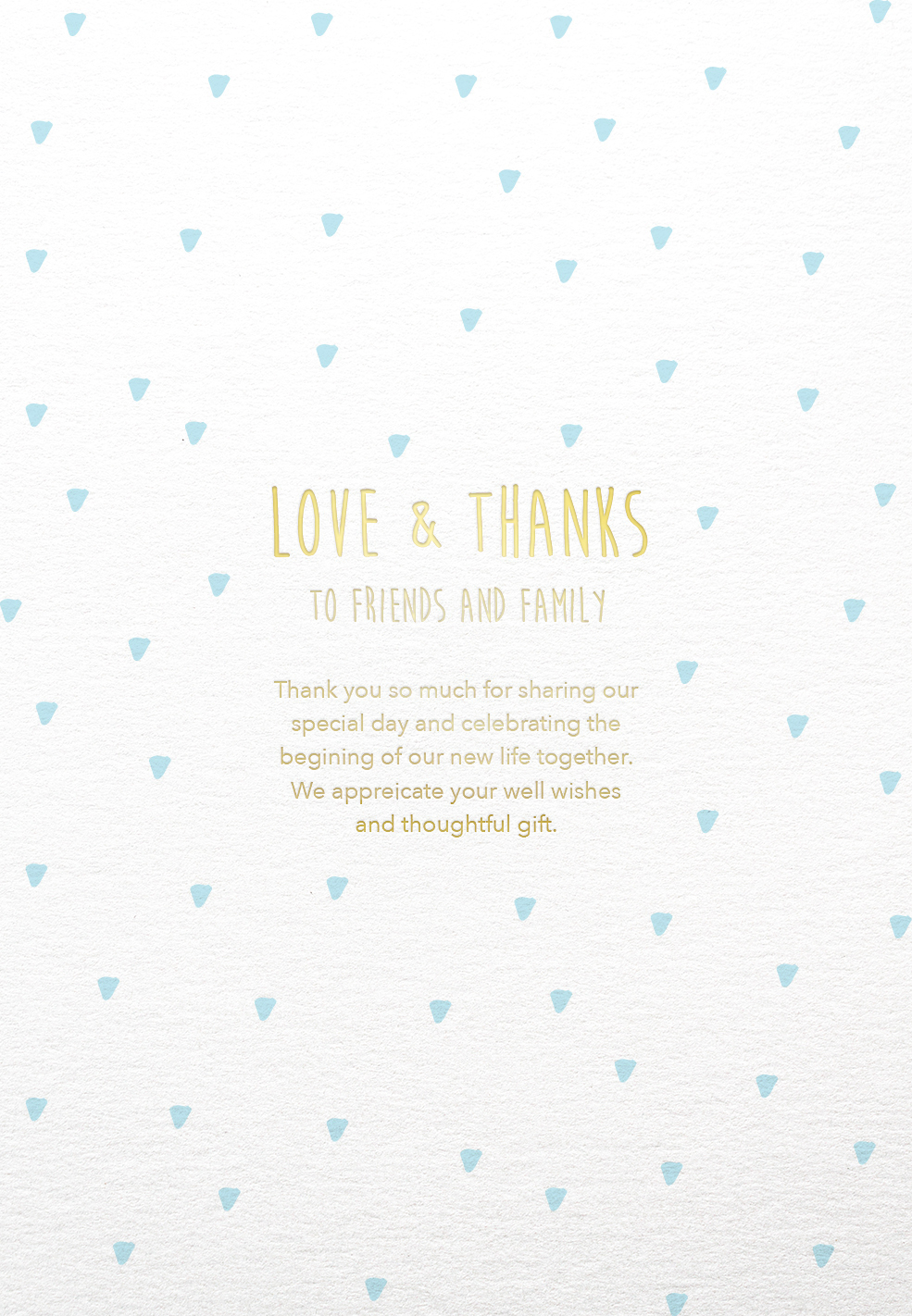 Droplets - Thank You Card