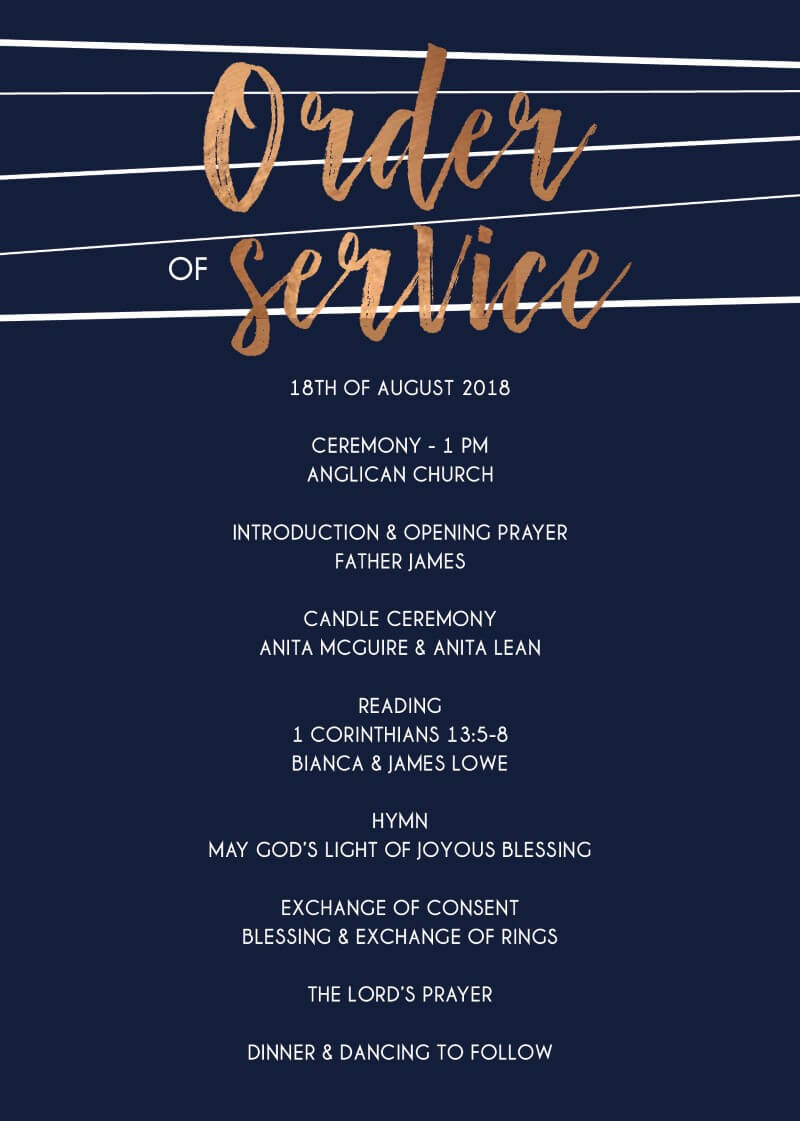 Love Lines - Wedding Programs