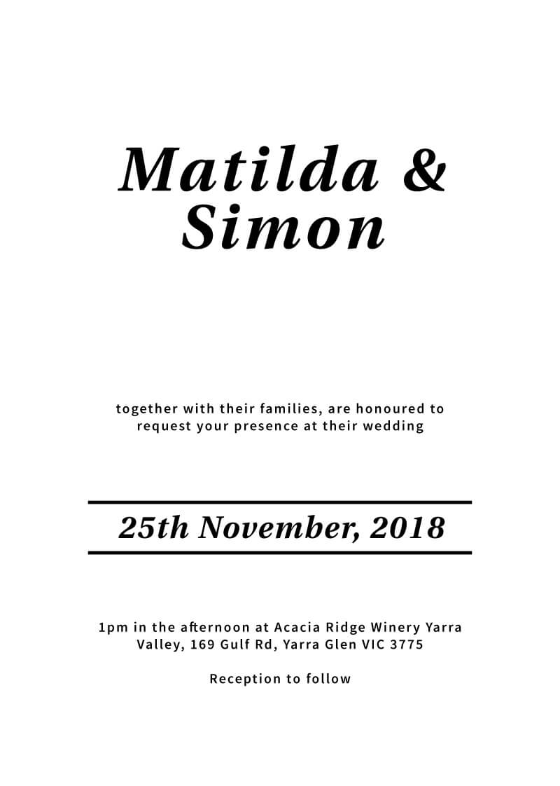 Classic Serif - Wedding Invitations