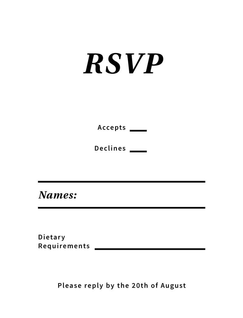 Classic Serif - RSVP