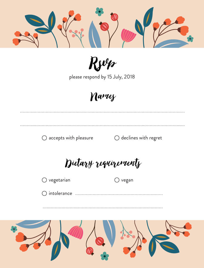 Native flowers - RSVP
