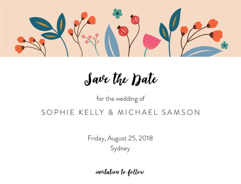 Native flowers - Save The Date