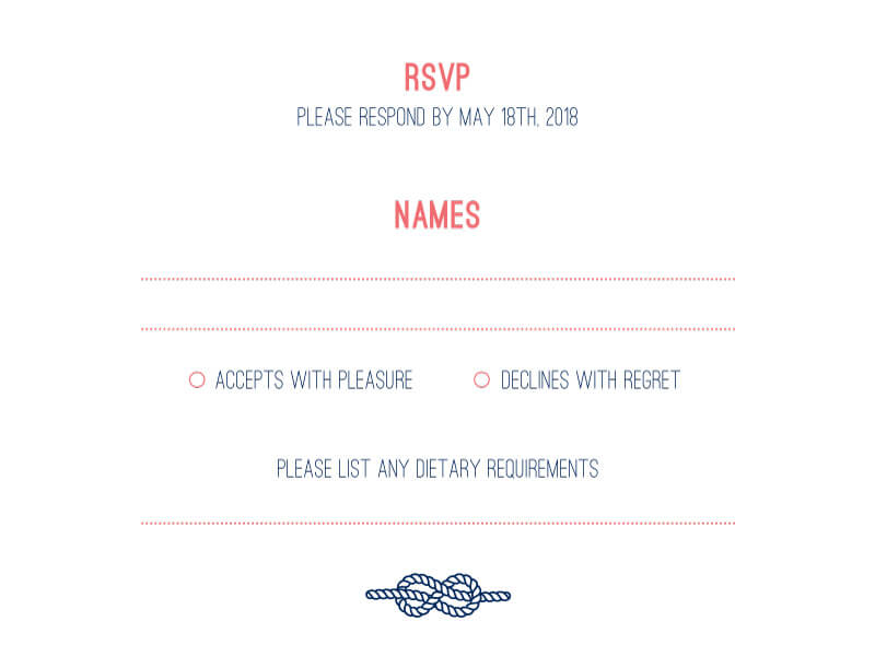 Tie the knot - RSVP