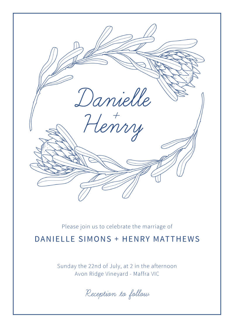 Playful Proteas - Wedding Invitations