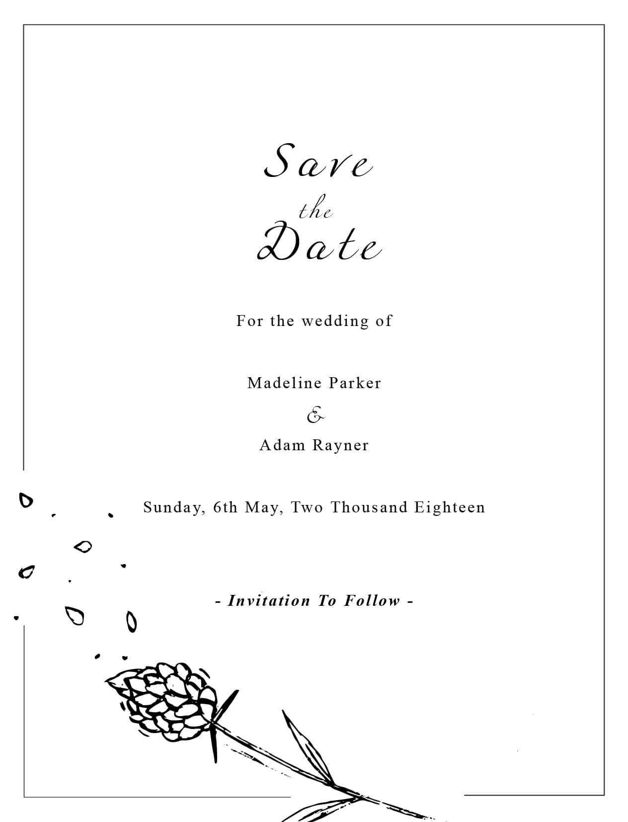 Wedding Petals - Save The Date