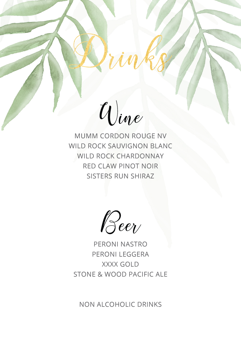 Forest Walk - Menu