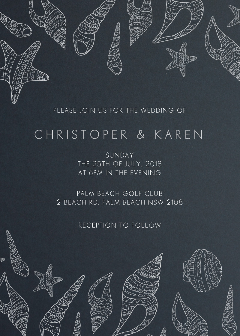 BLUE LIKE THE OCEAN - Wedding Invitations