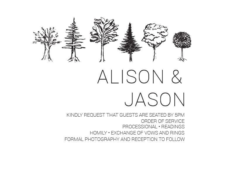 Paper Trees Wedding Set - Wedding Programs