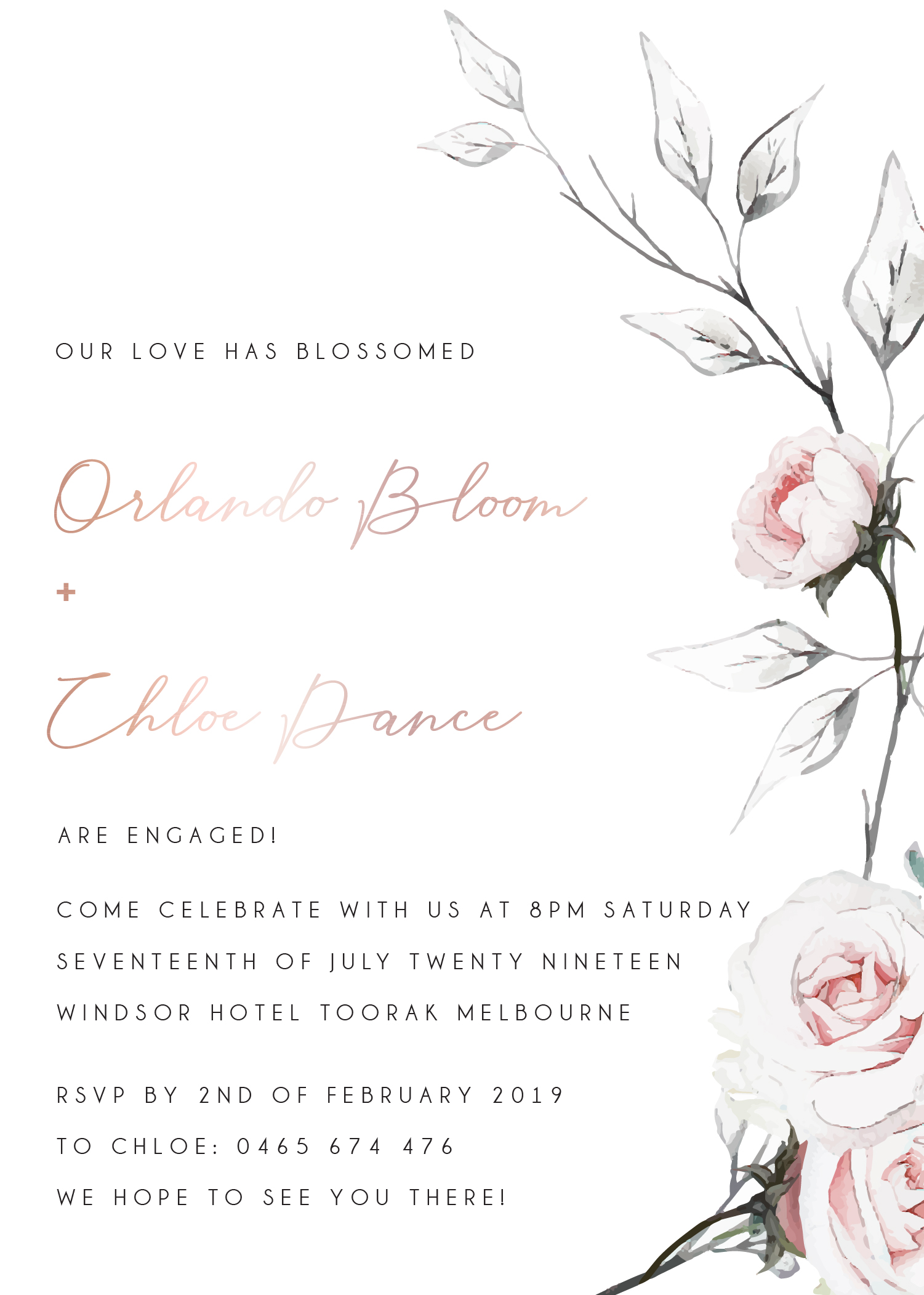 Florescence - Engagement Invitations