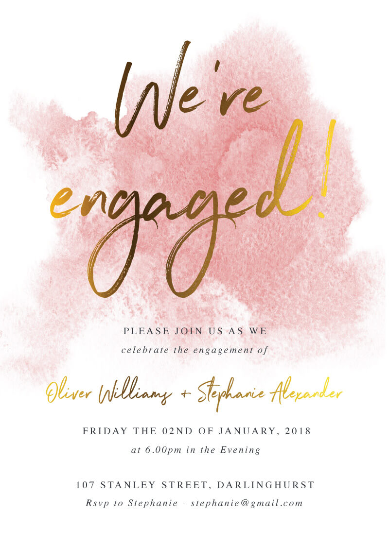 Moira Hughes Couture - Engagement Invitations