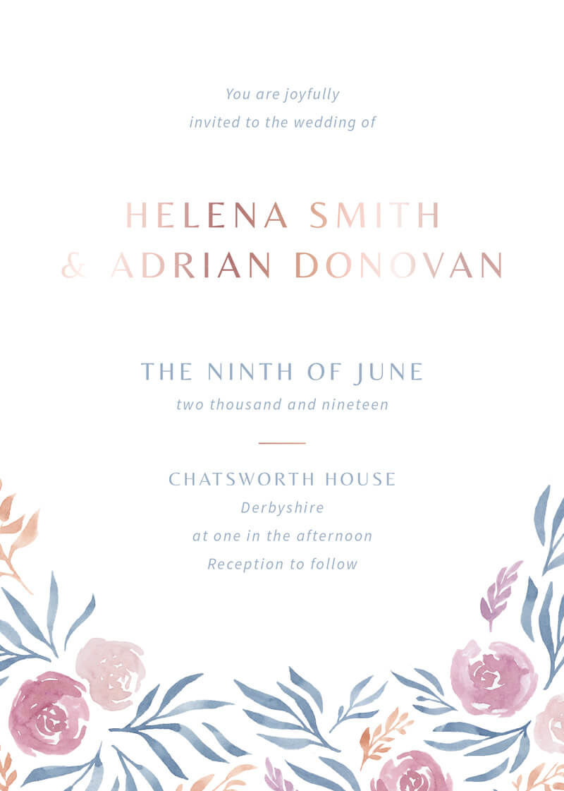 Peony rose - Wedding Invitations