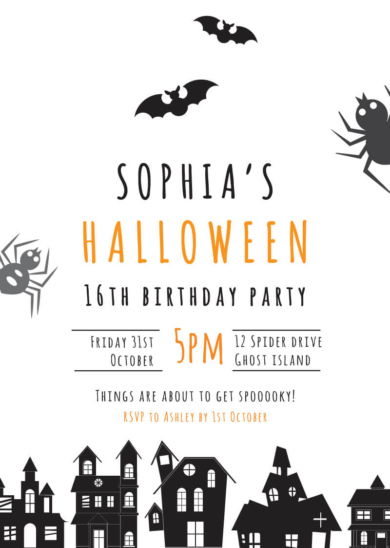 Spoooky - Birthday Invitations