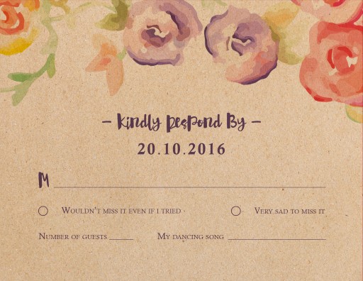 Rustic Botannica - RSVP Cards
