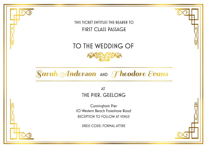 All Aboard - Wedding Invitations