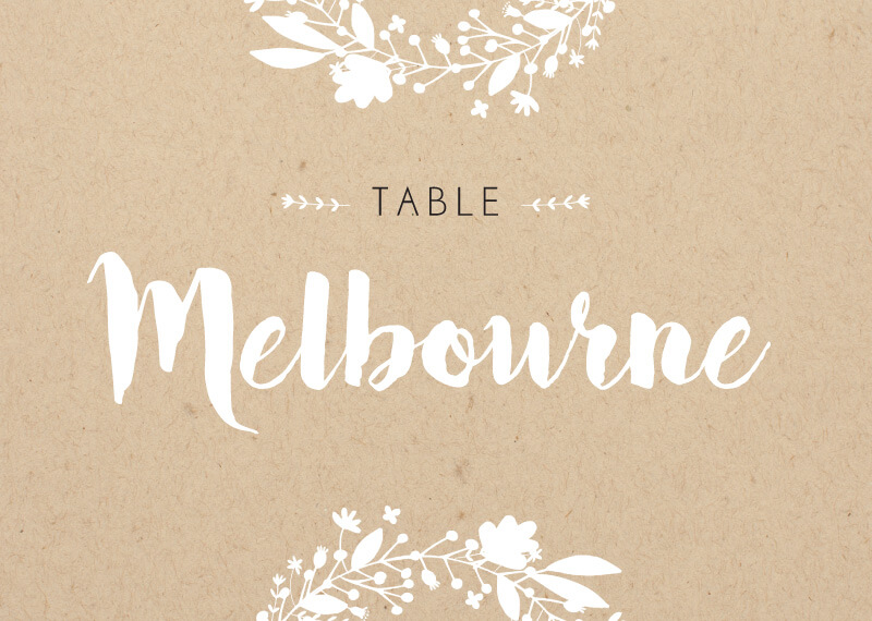 Folk Love - Table Numbers