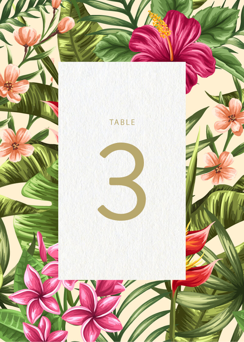 Sweet Tropical - Table Numbers