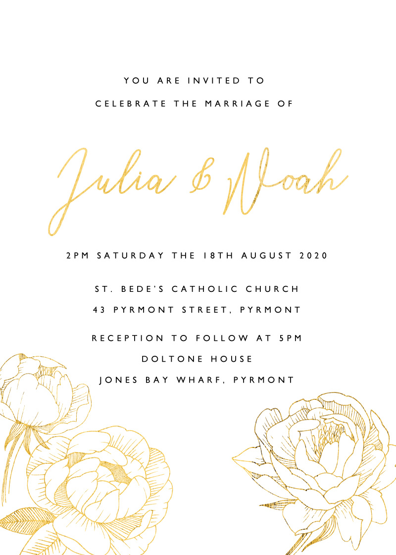 Peony Bloom - Wedding Invitations