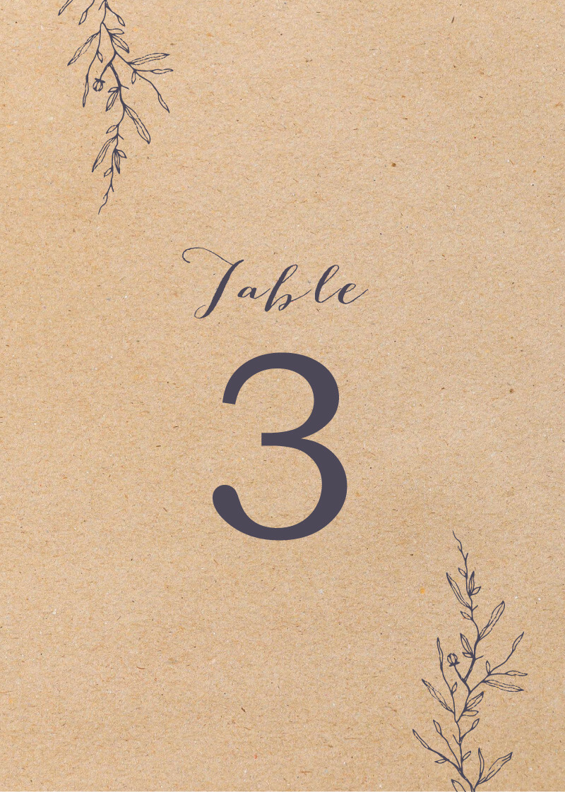 Chic n Rustic - Table Numbers