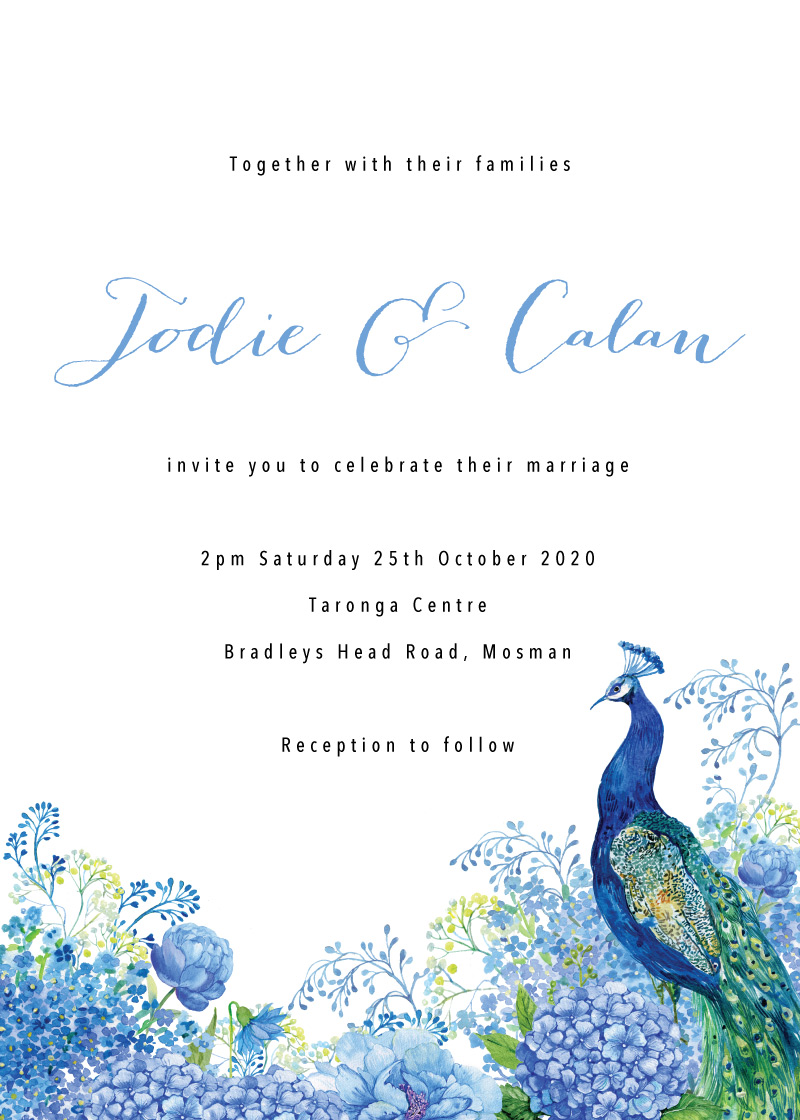 Peacock - Wedding Invitations